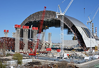 Строительство купола в Чернобыле